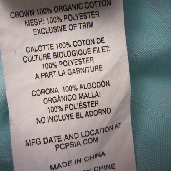 Patagonia Bear Light Teal & White Snapback Hat - Size: Adult(SMALL) - READ DESC - Picture 9 of 9